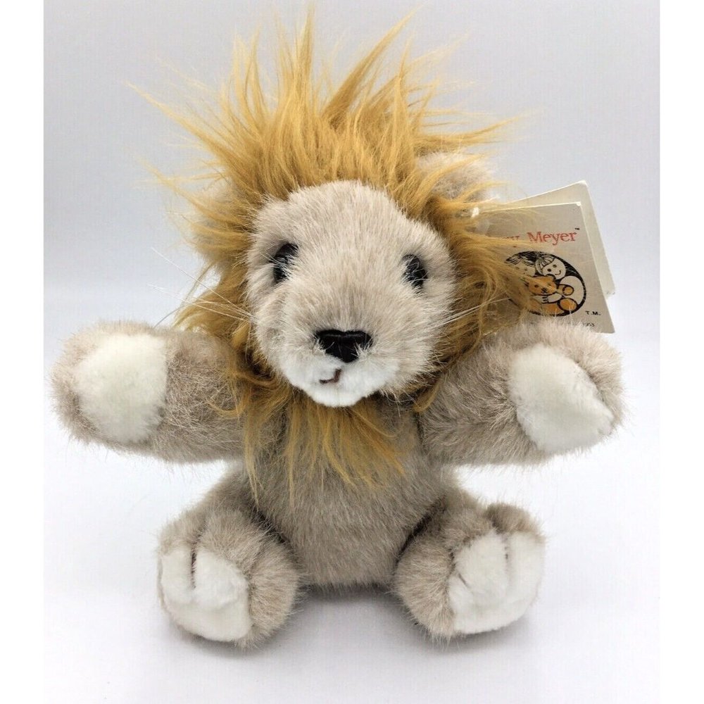 Mary Meyer  LION Plush Beastly Brood Stuffed Soft Toy 8” Used With Tag